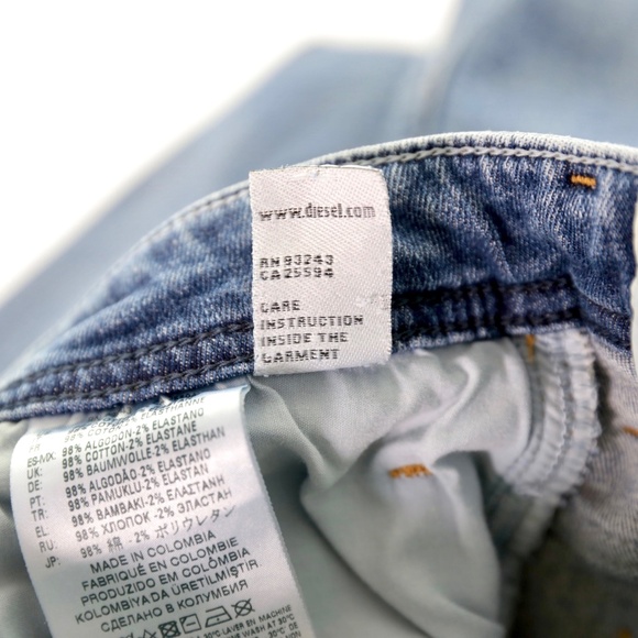 Y2K Diesel Thommer-C RC84W Slim Skinny Stretch Distressed Jeans Mens 32x30 - Picture 12 of 12